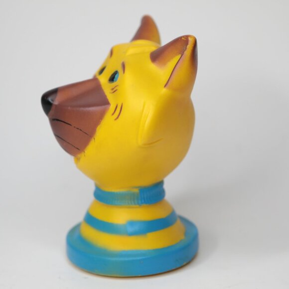 Vintage 1974 Cat In The Bag Game Piece Large Cat Head Yellow Blue by Schaper - Picture 4 of 7